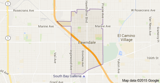 Map of Lawndale by Google